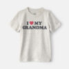 Toddler 'I Love My Grandma' Heart Graphic Tee - Grey