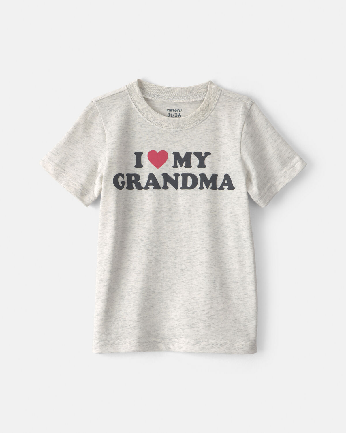 Toddler 'I Love My Grandma' Heart Graphic Tee - Grey