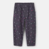 Toddler Girl Heart Twill Pull-On Pants - Black