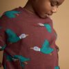 Toddler Relaxed Graphic Pullover Sweatshirt in Duck Print - Burgundy