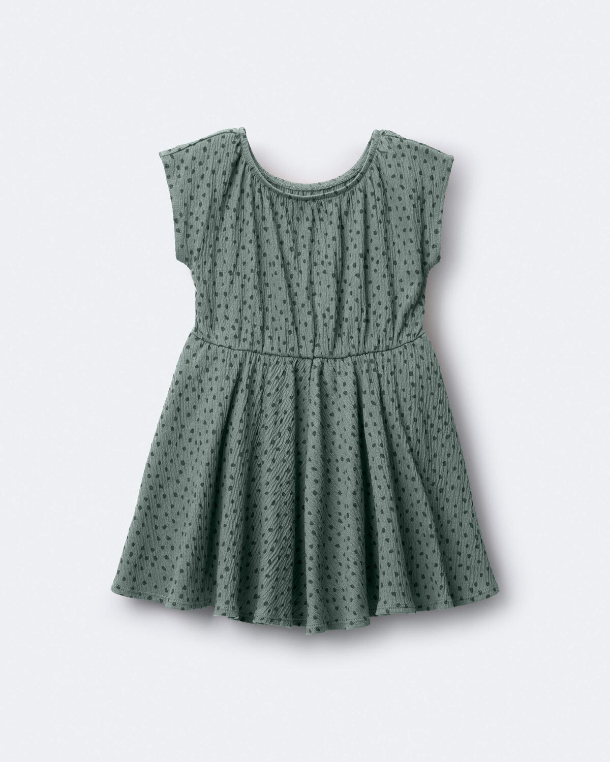 Toddler Girl Avenue Twirl™ Dress in Dot Print - Olive