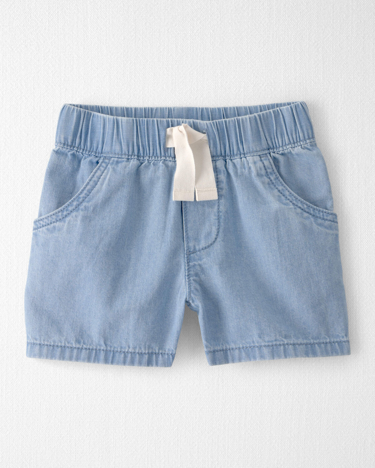 Toddler Organic Cotton Chambray Shorts 1 Toddler Organic Cotton Chambray Shorts