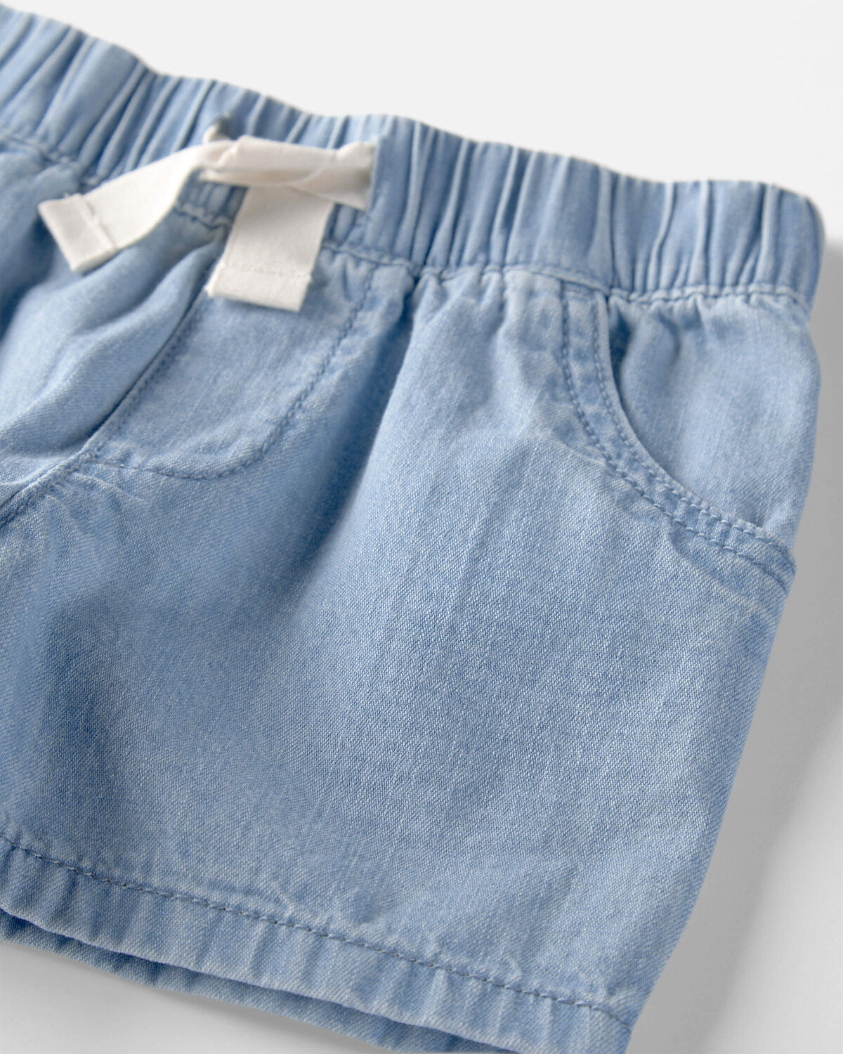 Toddler Organic Cotton Chambray Shorts 2 Toddler Organic Cotton Chambray Shorts