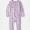 Baby Girl Fairytale 2-Way Zip PurelySoft Sleep & Play Pajama - Purple