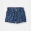 Toddler Girl Floral Denim Shorts - Dark Wash