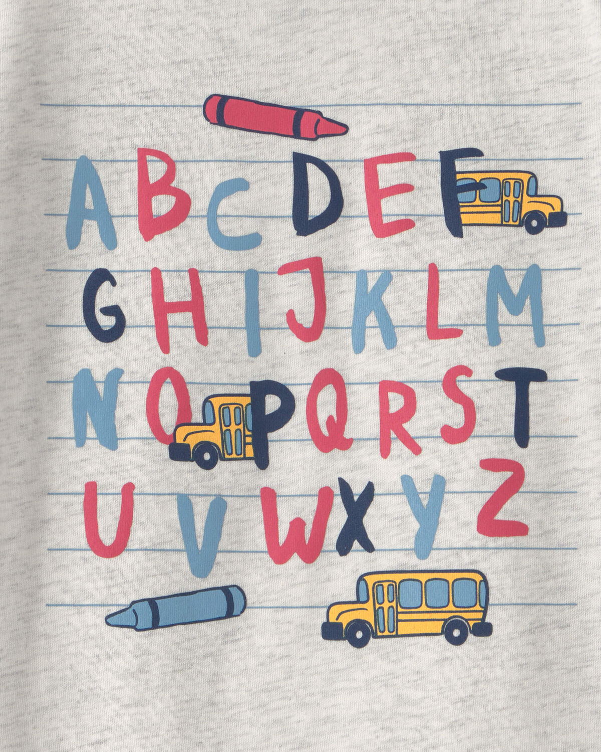 Toddler 'ABC' Alphabet Graphic Tee - Grey