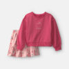 Girls 2-Piece Apple French Terry Long-Sleeve Top & Skort Set - Pink 6 Girls 2-Piece Apple French Terry Long-Sleeve Top & Skort Set - Pink