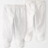 Baby 2-Pack Organic Cotton Rib Footed Pants 8 Baby 2-Pack Organic Cotton Rib Footed Pants