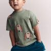 Toddler Dog Relaxed Graphic Tee - Green
