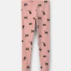 Girls Cat Halloween Pull-On Stretch Leggings - Pink
