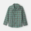 Boys Plaid Long-Sleeve Button-Down Shirt - Green 6 Boys Plaid Long-Sleeve Button-Down Shirt - Green