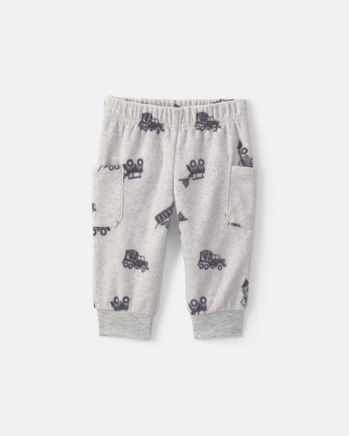 Baby Boy 3-Piece Construction Fleece Layering Set - Grey