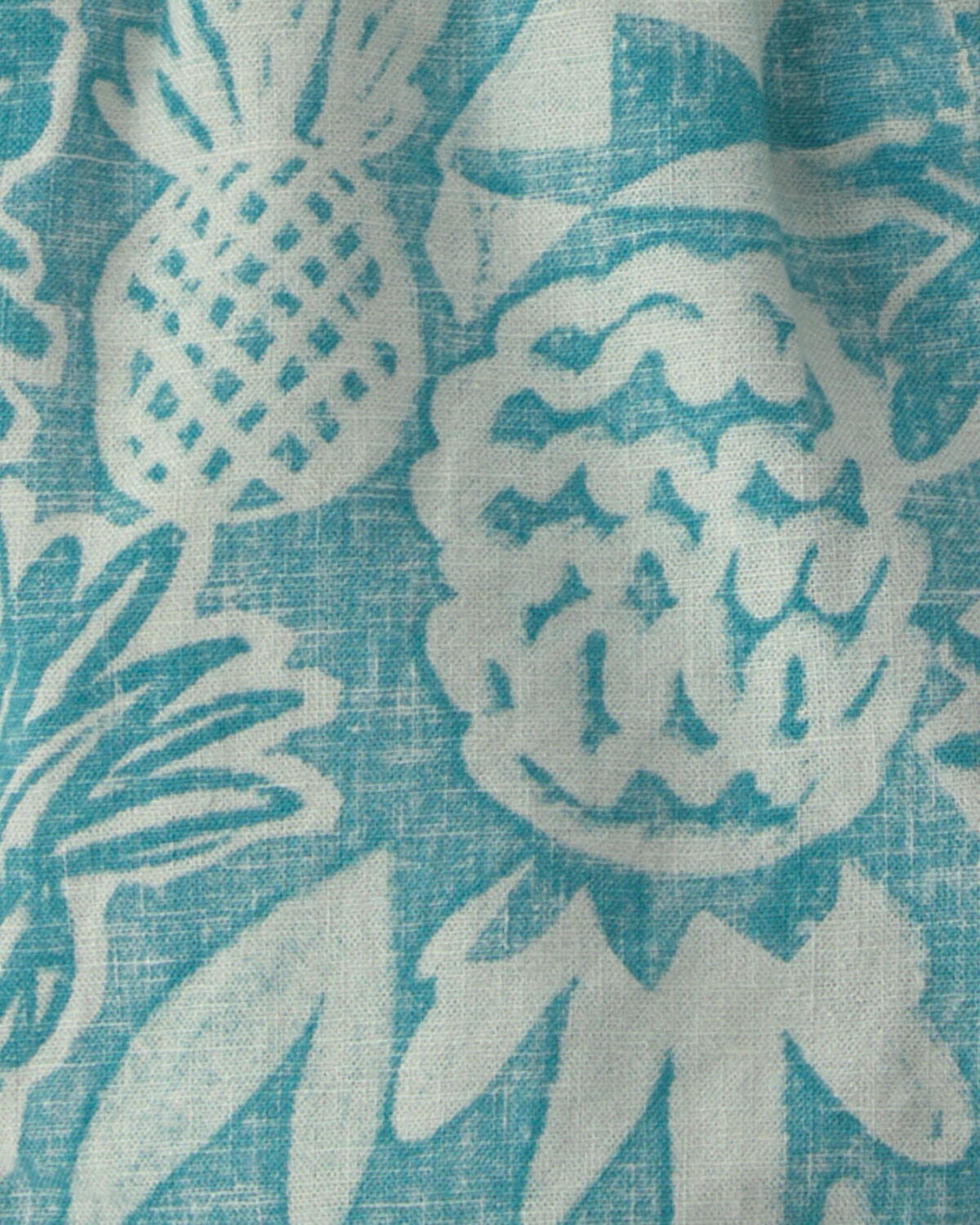 Baby Boy Pineapple Linen Shorts - Blue 3 Baby Boy Pineapple Linen Shorts - Blue