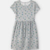 Girls Floral Short-Sleeve Dress - Grey 6 Girls Floral Short-Sleeve Dress - Grey
