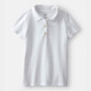 Girls Uniform Piqué Polo Shirt - White