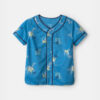 Toddler Boy Dinosaur Soccer Mesh Jersey - Blue