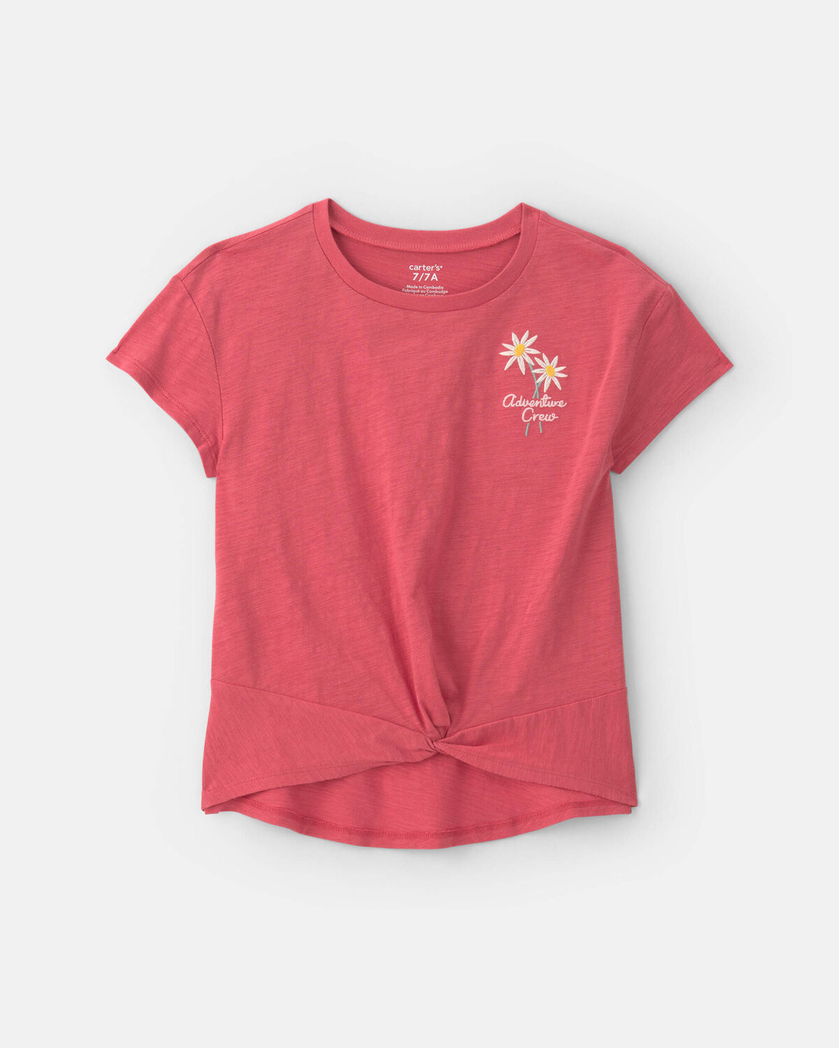 Girls 'Adventure Crew' Graphic Tee - Red