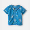 Baby Boy Dinosaur Soccer Mesh Jersey - Blue 9 Baby Boy Dinosaur Soccer Mesh Jersey - Blue