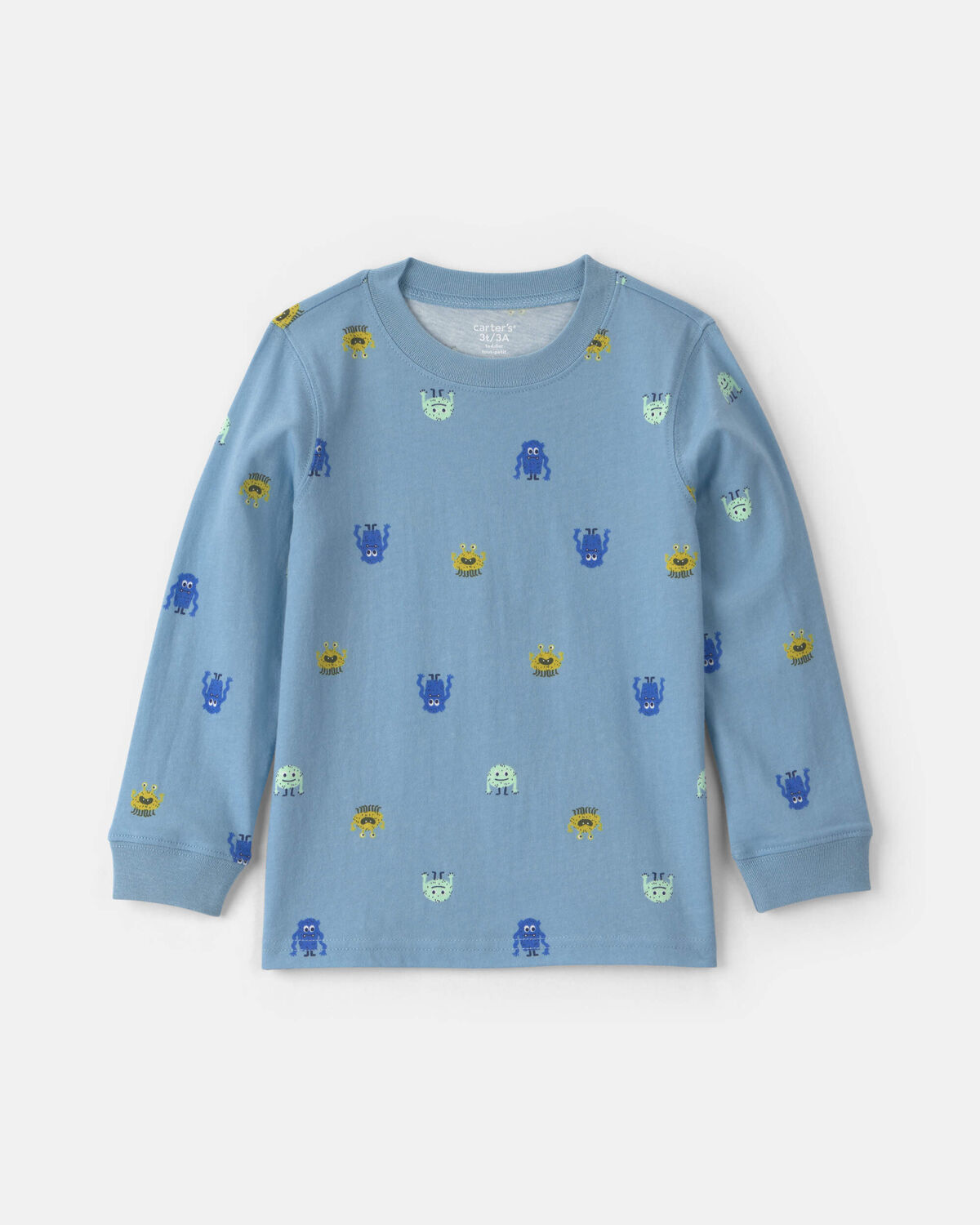 Toddler Boy Monster Long-Sleeve T-Shirt - Blue 1 Toddler Boy Monster Long-Sleeve T-Shirt - Blue