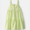 Toddler Girl Tiered Dress - Green 4 Toddler Girl Tiered Dress - Green