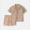 Toddler Boy 2-Piece Island Top & Short Set - Tan