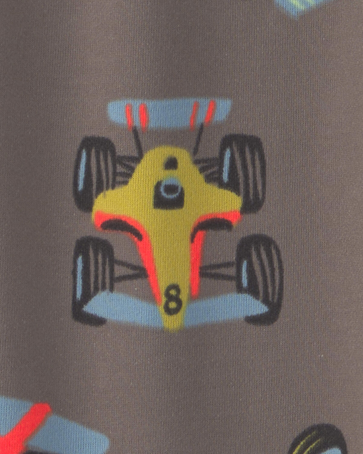 Boys 2-Piece Race Car Fleece Loose Fit Pajama Set - Grey/Green 2 Boys 2-Piece Race Car Fleece Loose Fit Pajama Set - Grey/Green