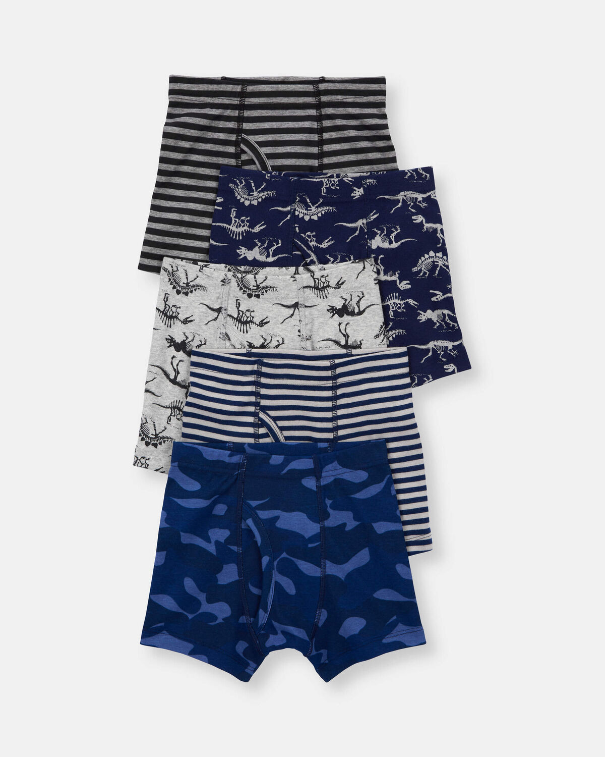Boys 5-Pack Dinosaur Print Boxer Brief Underwear 1 Boys 5-Pack Dinosaur Print Boxer Brief Underwear