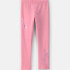 Girls Floral Fleece Pull-On Stretch Leggings - Pink