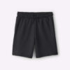 Boys French Terry Active Shorts - Black 5 Boys French Terry Active Shorts - Black
