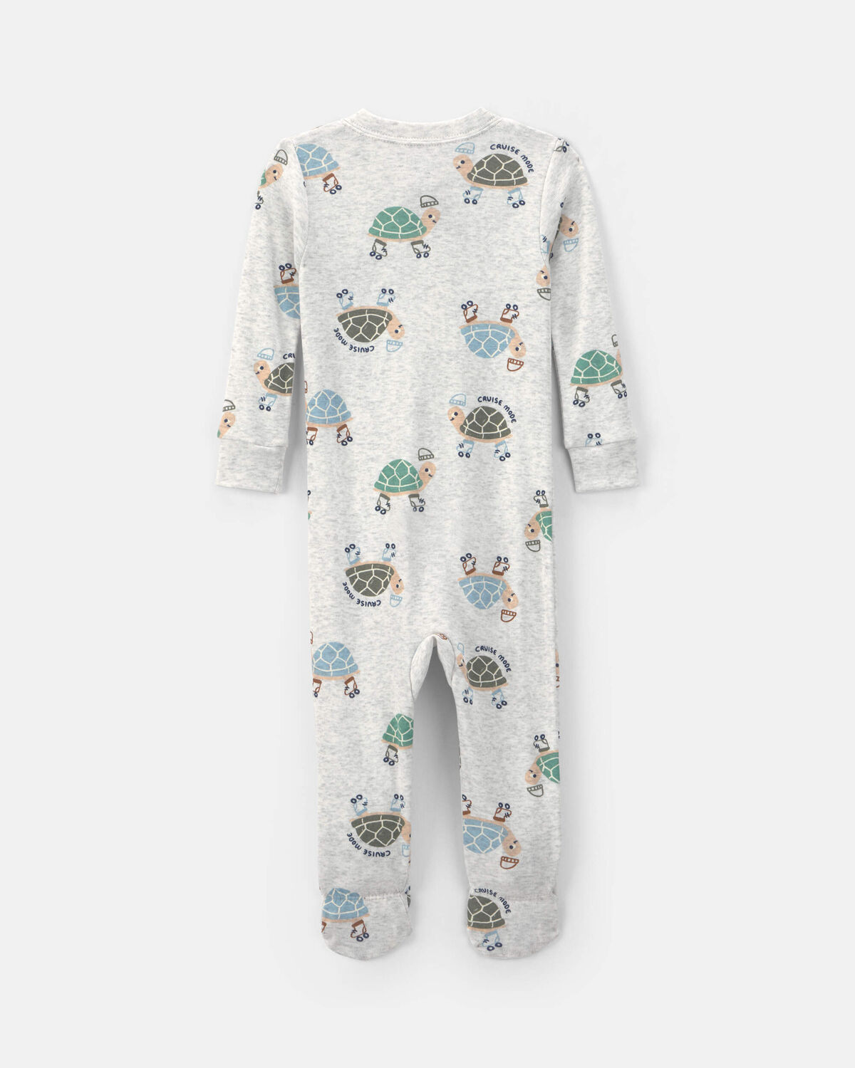 Baby Boy Skating Turtle Print Snug Fit 1-Piece Pajama 2 Baby Boy Skating Turtle Print Snug Fit 1-Piece Pajama
