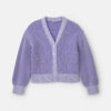 Girls Button-Down Cardigan Sweater - Purple