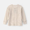 Boys Thermal Long-Sleeve Henley T-Shirt - Cream