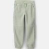 Girls Floral Fleece Joggers - Green