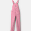 Girls Twill Overalls - Pink