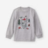 Toddler Boy Christmas Dog Long-Sleeve Graphic Tee - Grey