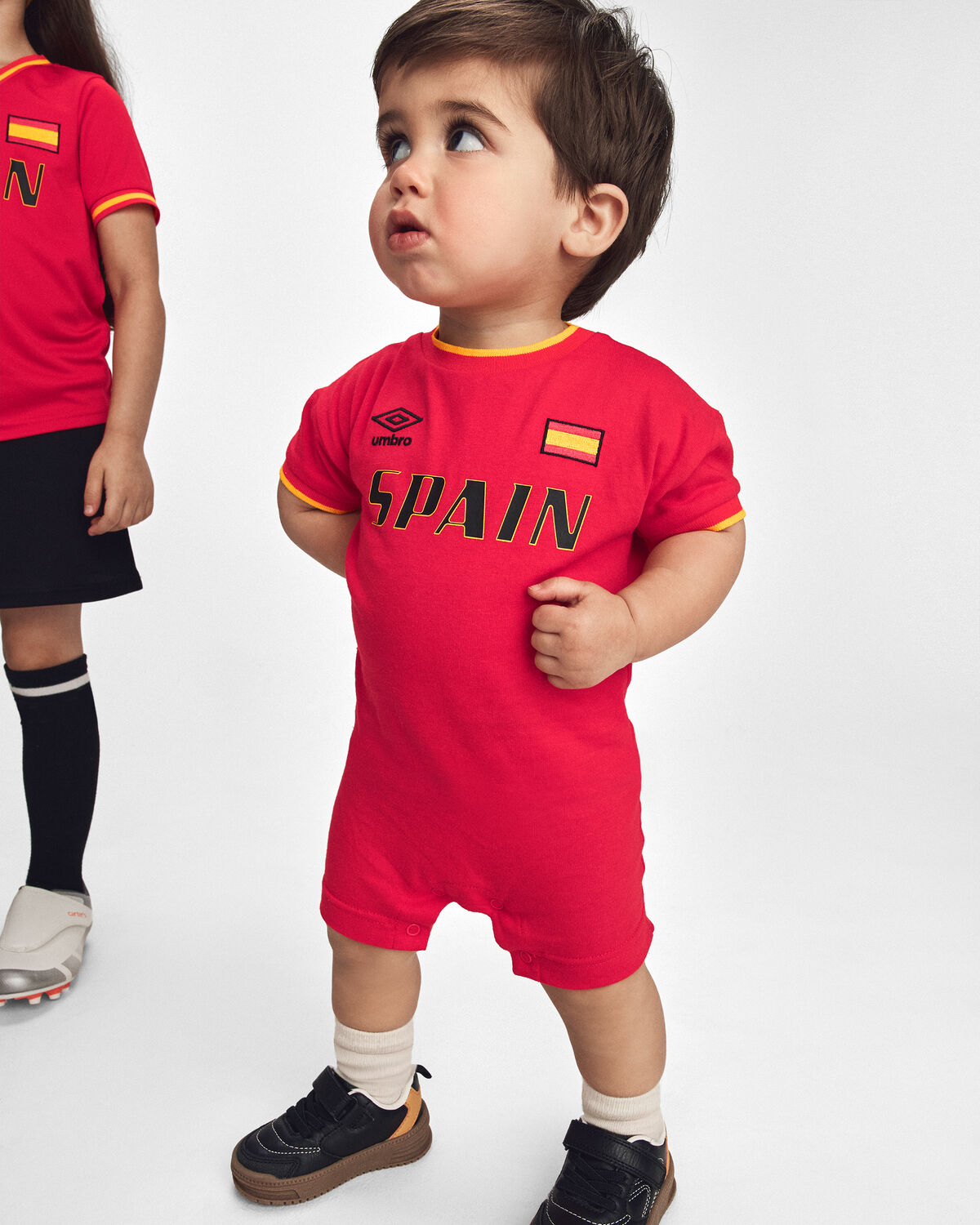 Baby Umbro Spain Soccer Romper - Red 2 Baby Umbro Spain Soccer Romper - Red
