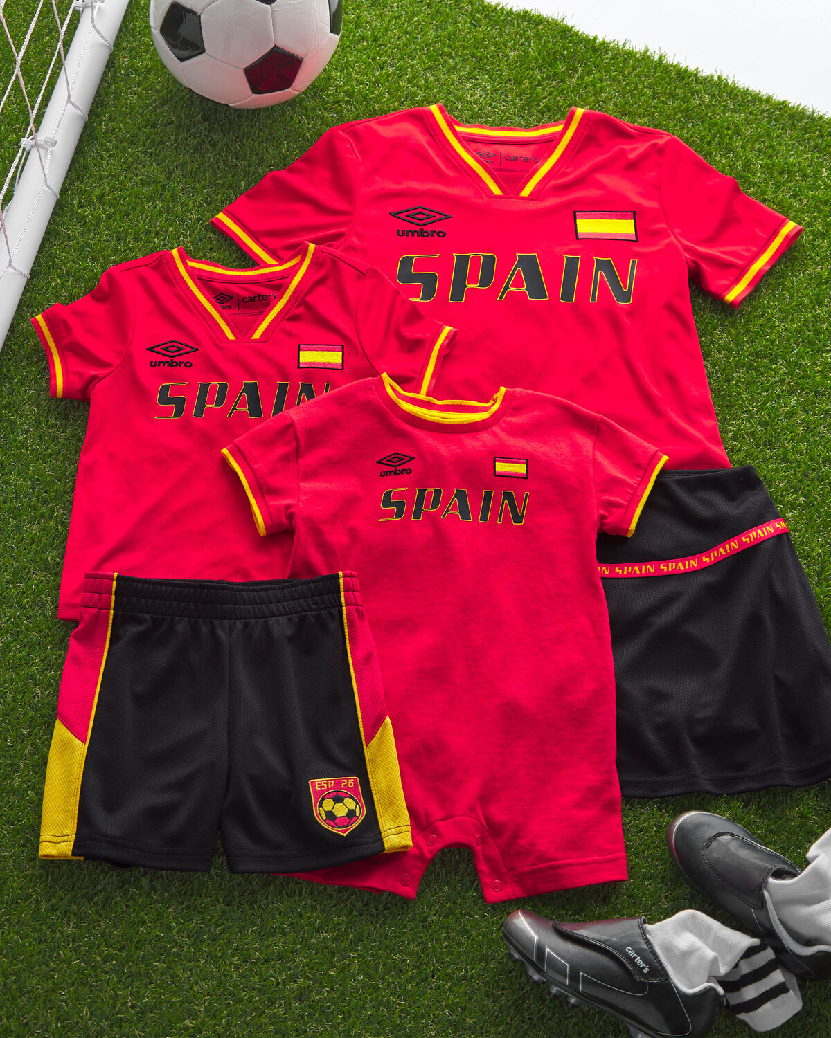 Baby Umbro Spain Soccer Romper - Red 6 Baby Umbro Spain Soccer Romper - Red