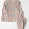 Toddler Girl 2-Piece Organic Cotton Ribbed Pajama Set in Spring Floral Print