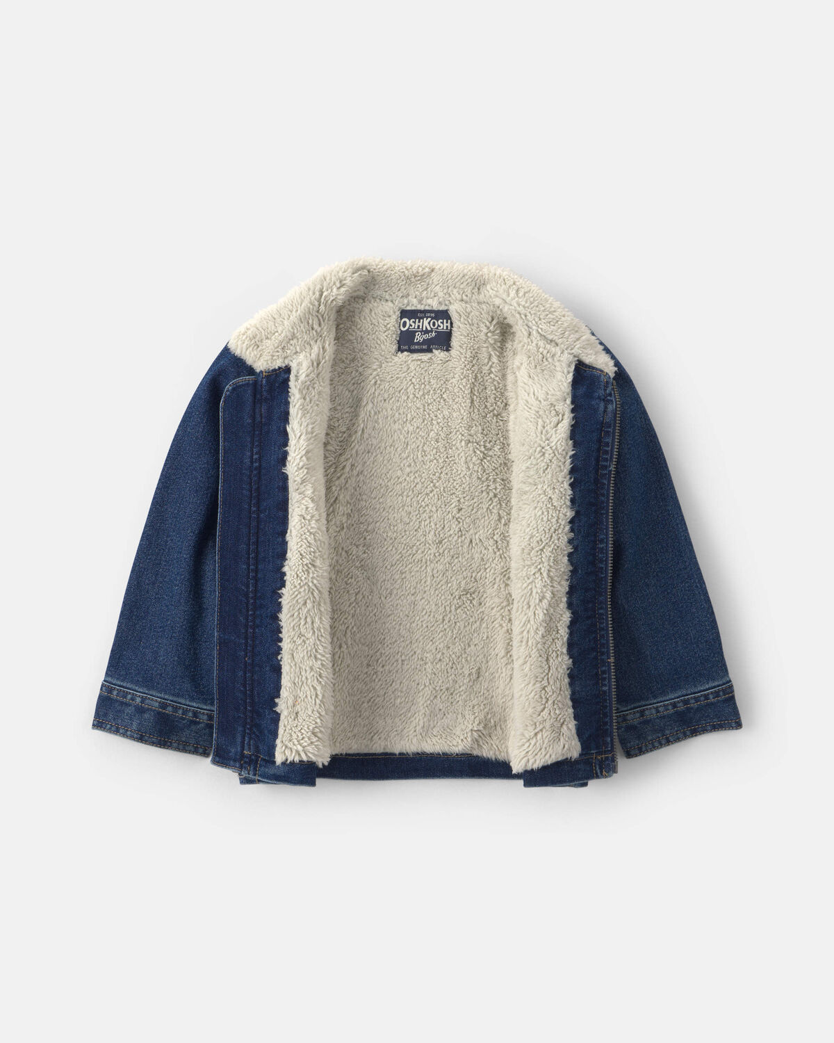 Bear Teddy Fleece Denim Jacket - Dark Wash