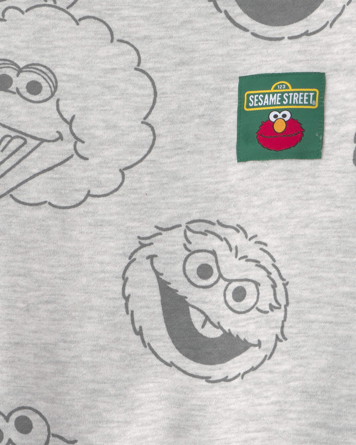 Toddler 'Sesame Street' Fleece Pullover Sweatshirt - Grey