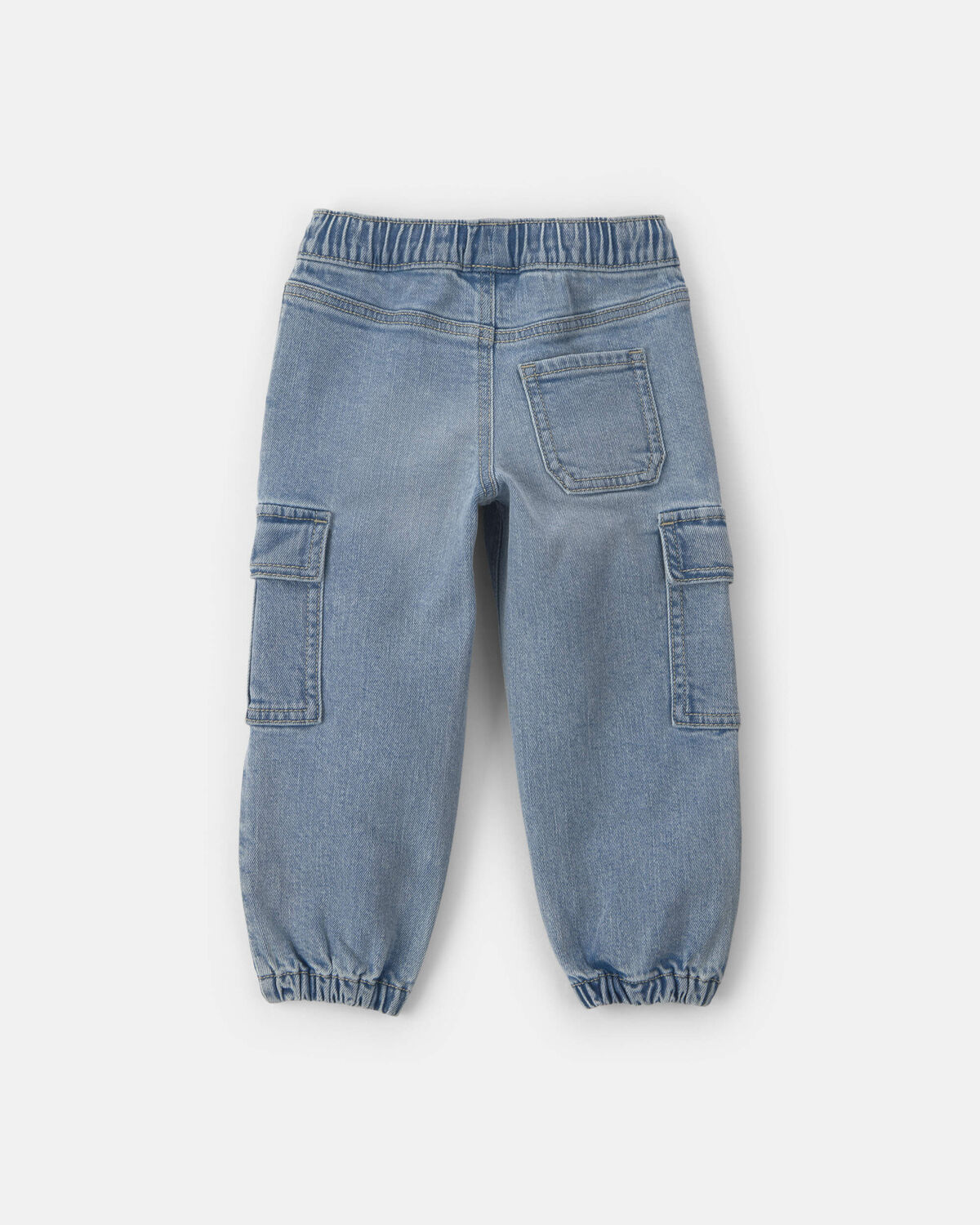 Toddler Boy Denim Cargo Joggers - Light Wash 2 Toddler Boy Denim Cargo Joggers - Light Wash