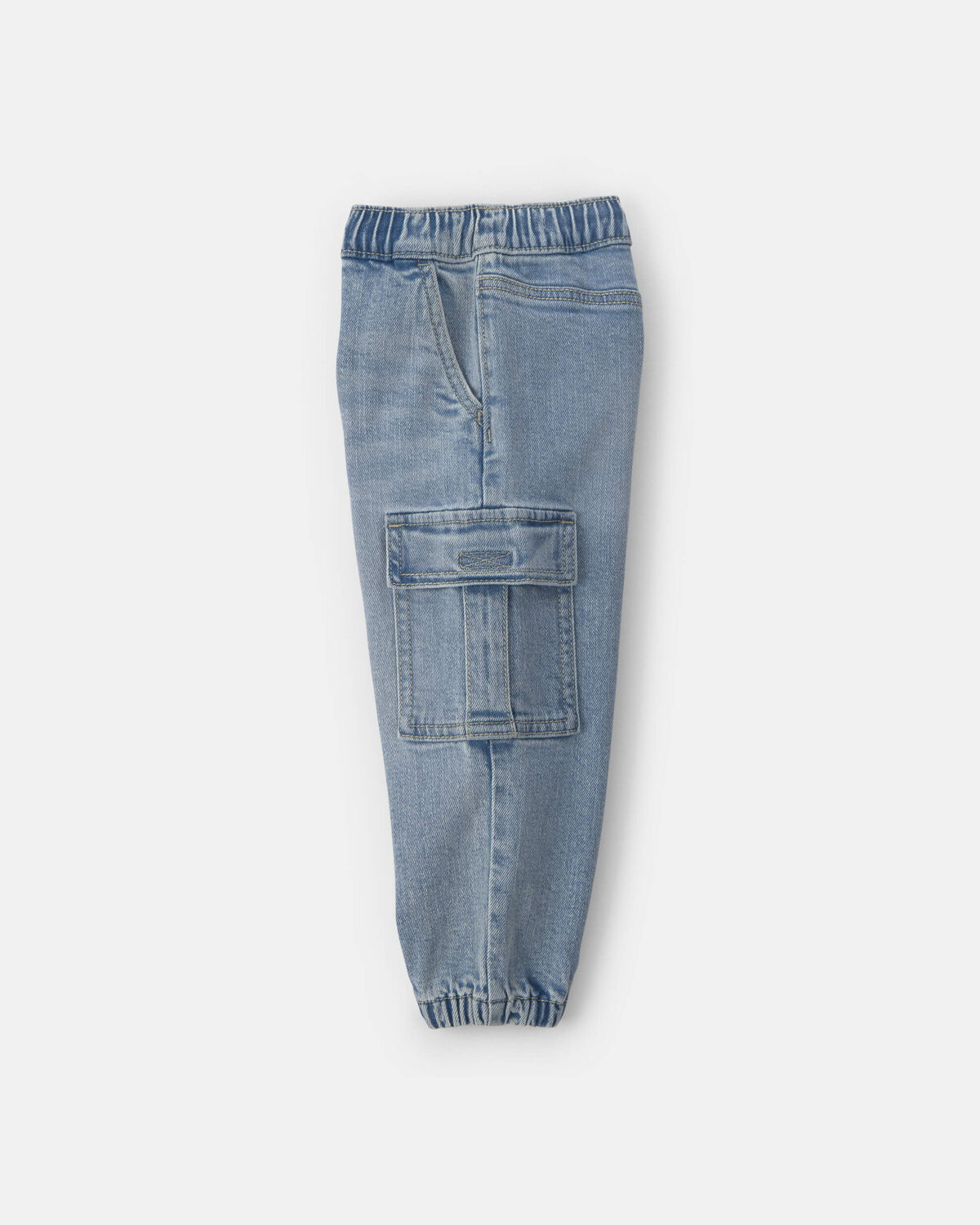 Toddler Boy Denim Cargo Joggers - Light Wash 3 Toddler Boy Denim Cargo Joggers - Light Wash
