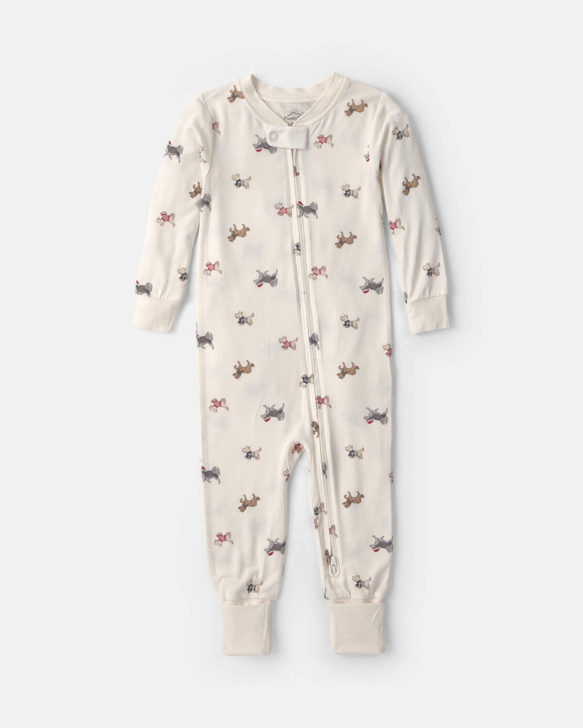 Baby 1-Piece Dog PurelySoft™ Snug Fit Pajama - Cream 1 Baby 1-Piece Dog PurelySoft™ Snug Fit Pajama - Cream