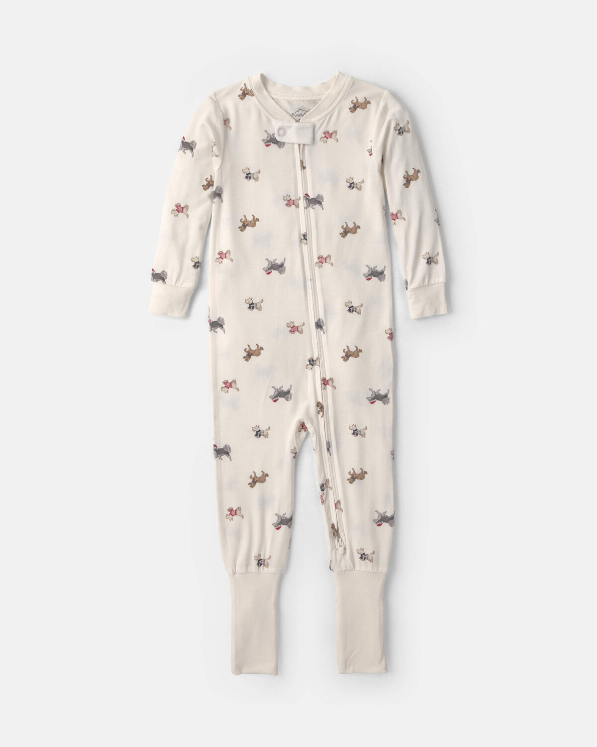 Baby 1-Piece Dog PurelySoft™ Snug Fit Pajama - Cream 2 Baby 1-Piece Dog PurelySoft™ Snug Fit Pajama - Cream