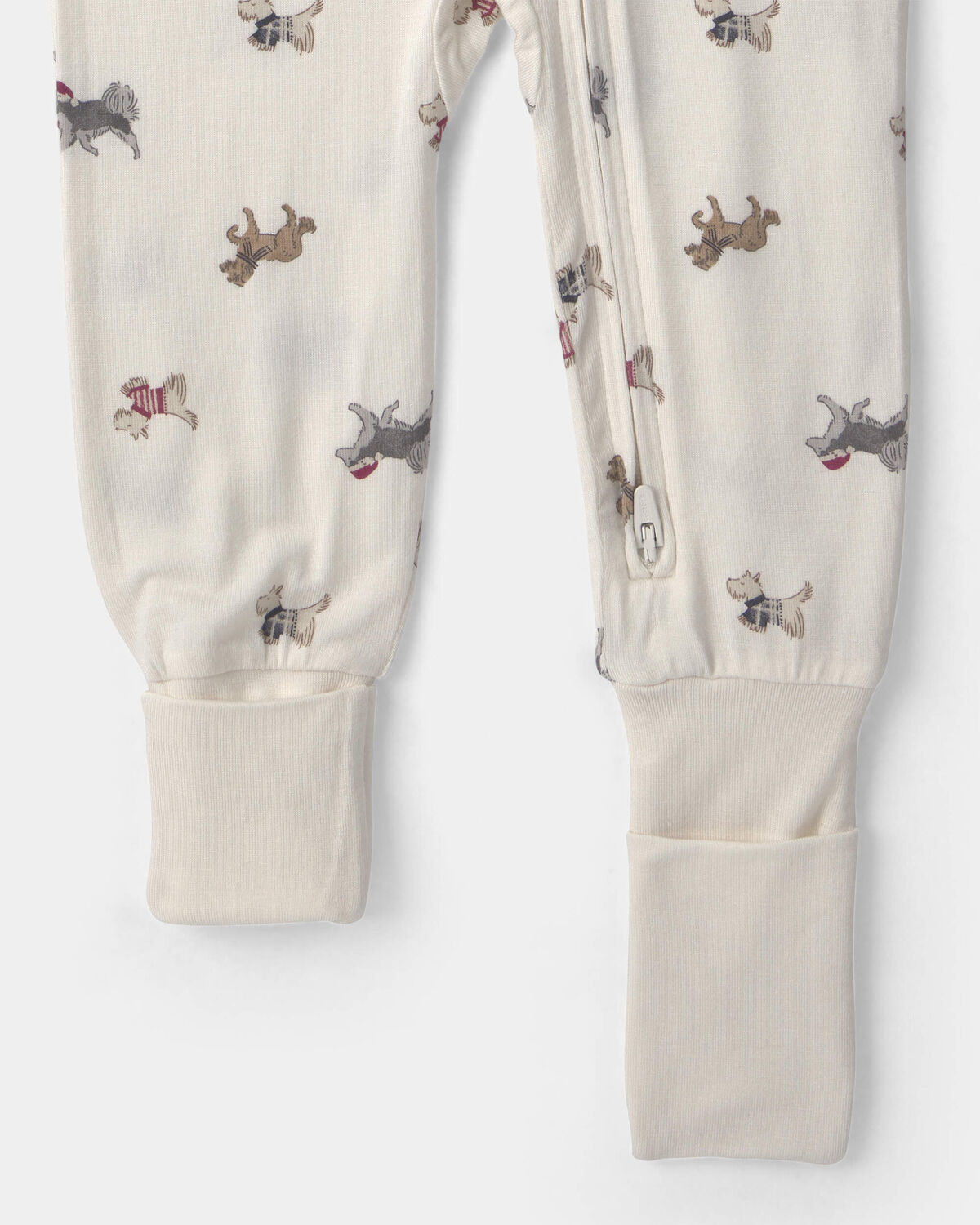 Baby 1-Piece Dog PurelySoft™ Snug Fit Pajama - Cream 3 Baby 1-Piece Dog PurelySoft™ Snug Fit Pajama - Cream