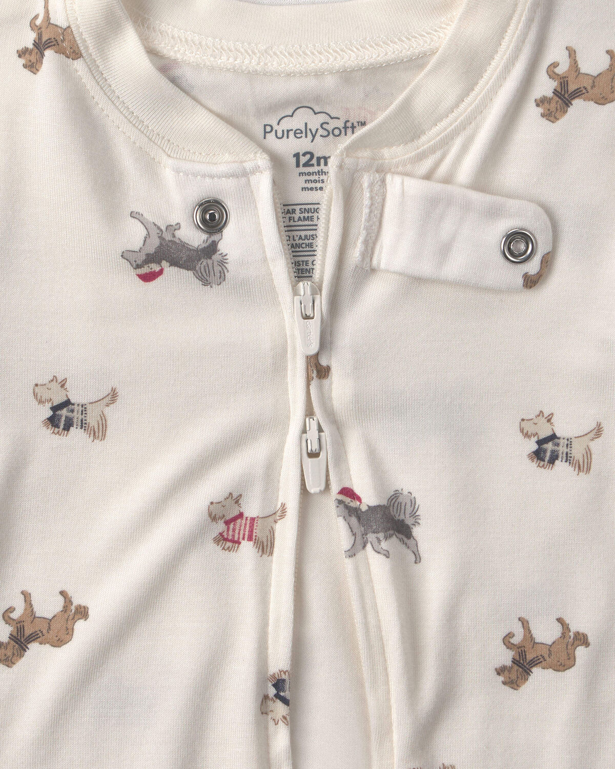 Baby 1-Piece Dog PurelySoft™ Snug Fit Pajama - Cream 7 Baby 1-Piece Dog PurelySoft™ Snug Fit Pajama - Cream