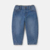 Toddler Girl Fleece-Lined Denim Barrel Jeans - Medium Wash