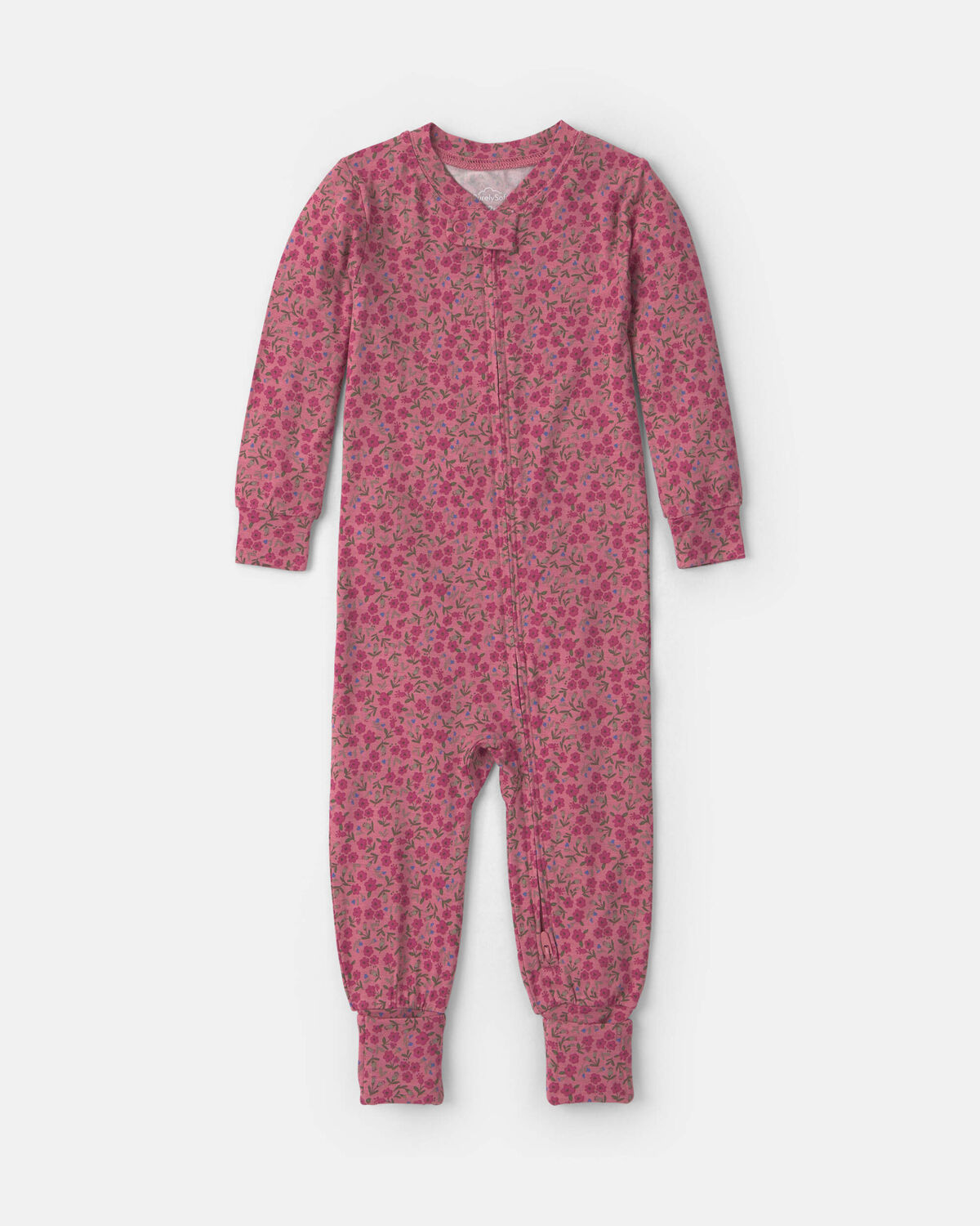 Baby Girl 1-Piece Floral PurelySoft™ Snug Fit Pajama - Pink 1 Baby Girl 1-Piece Floral PurelySoft™ Snug Fit Pajama - Pink