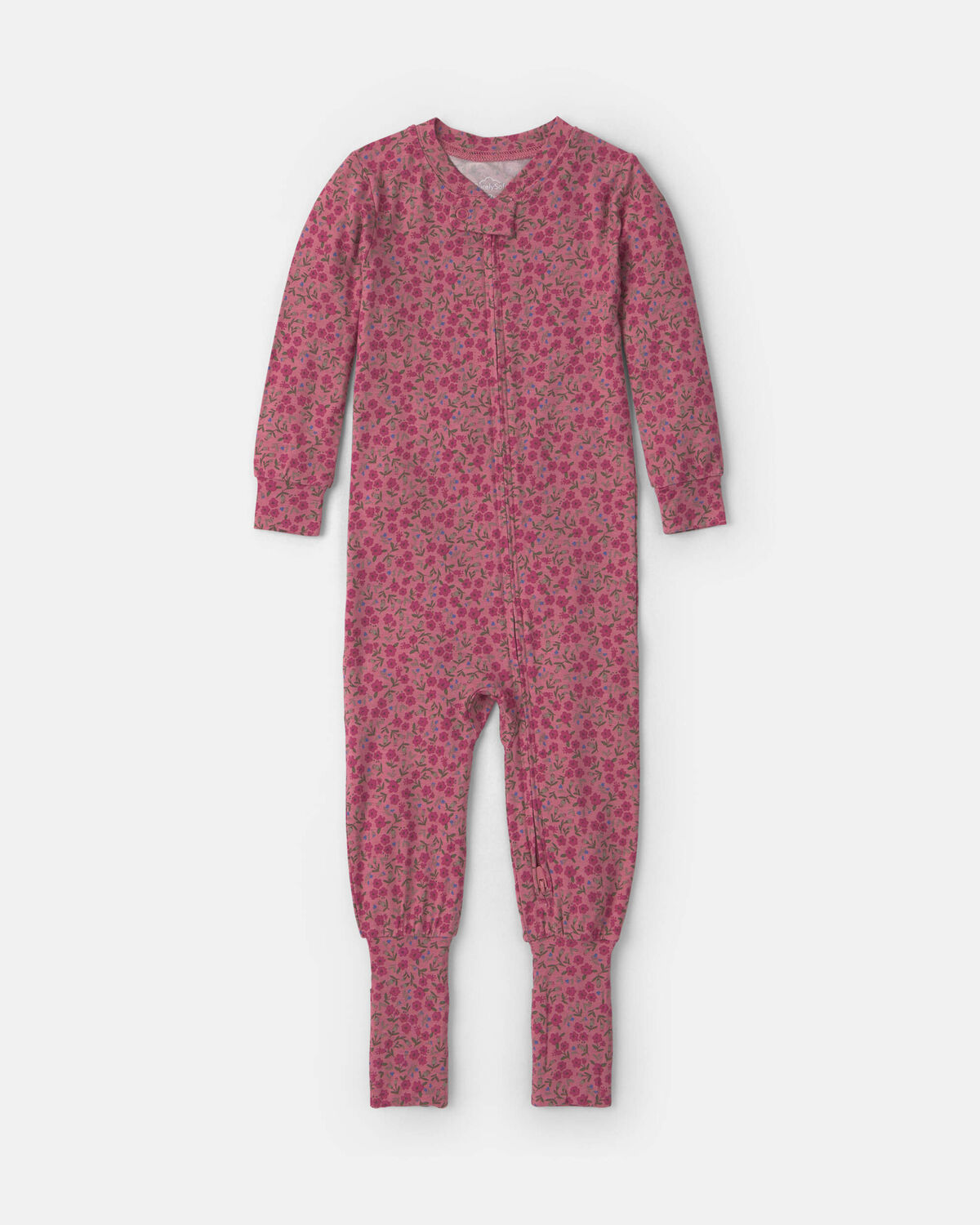 Baby Girl 1-Piece Floral PurelySoft™ Snug Fit Pajama - Pink 2 Baby Girl 1-Piece Floral PurelySoft™ Snug Fit Pajama - Pink