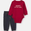 Baby Boy 2-Piece 'Mama's Little Love' Long-Sleeve Bodysuit & Pant Set - Red/Blue 12 Baby Boy 2-Piece 'Mama's Little Love' Long-Sleeve Bodysuit & Pant Set - Red/Blue